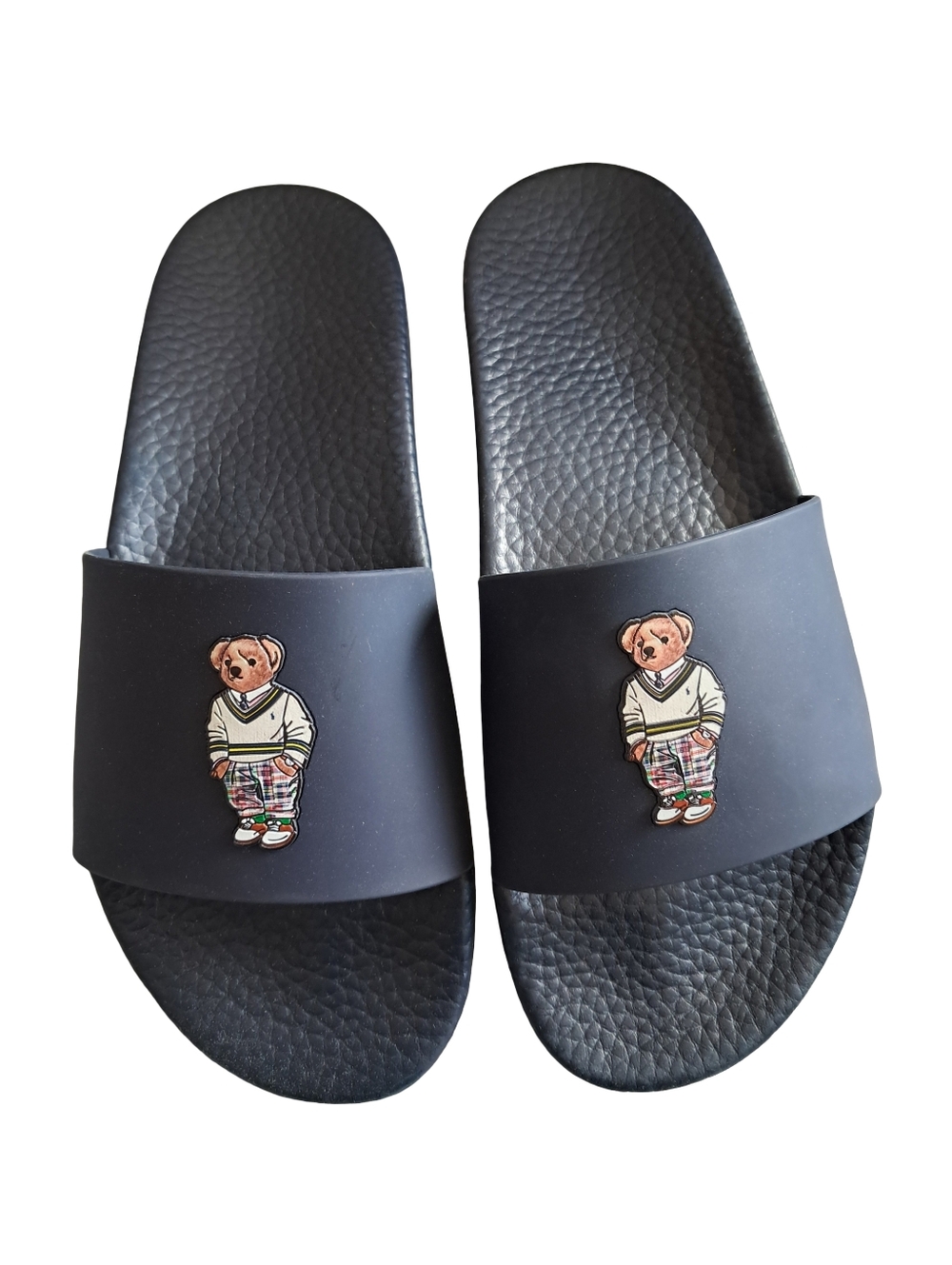 Polo Ralph Lauren Polo Bear Slides Sandals Mens Size 9 Navy NEW